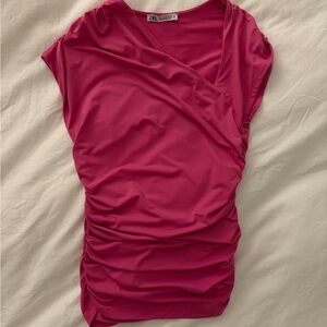 Zara Women's Pink Contour Top
